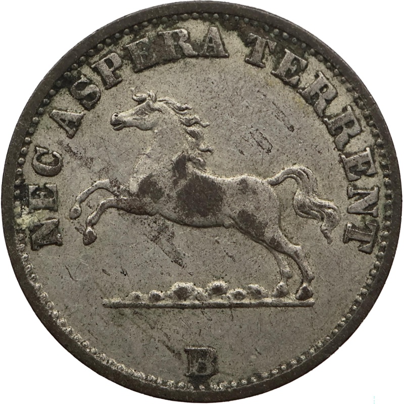 1850 6 Pfennige Kingdom of Hannover Coin Ernest Augustus I