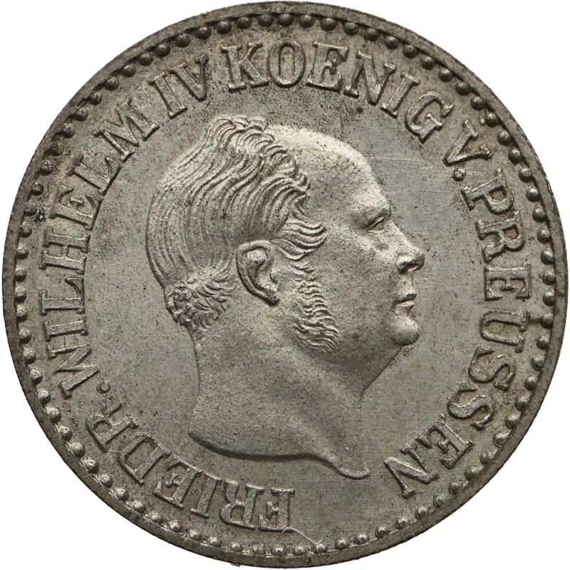 1854 A 1 Silbergroschen Prussia Germany Coin Frederick William IV Berlin Mint
