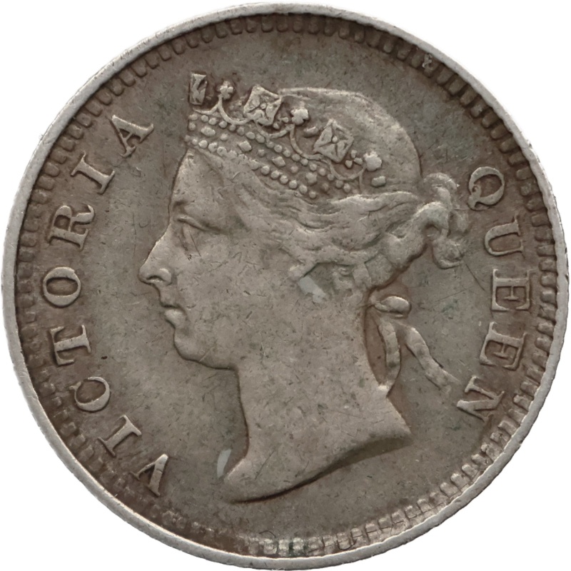 1900 Five Cents Hong Kong Coin Queen Victoria