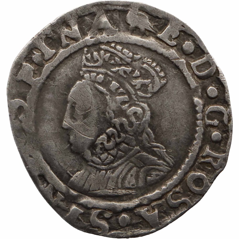 1560 - 1561 Penny Elizabeth I Coin England 2nd issue Martlet Mintmark