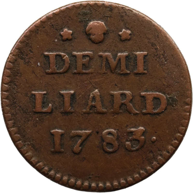 1783 Half Liard Duchy of Luxembourg Joseph II Coin