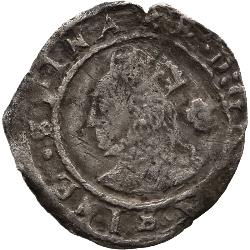 1575 Three Halfpence Elizabeth I Coin England 3-4th issue Eglantine Mint Mark