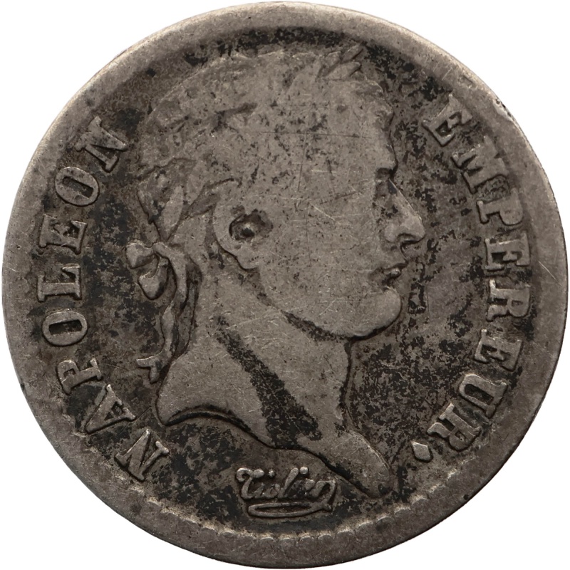 1810 A Half Franc France Coin Napoleon Bonaparte Silver Paris Mint