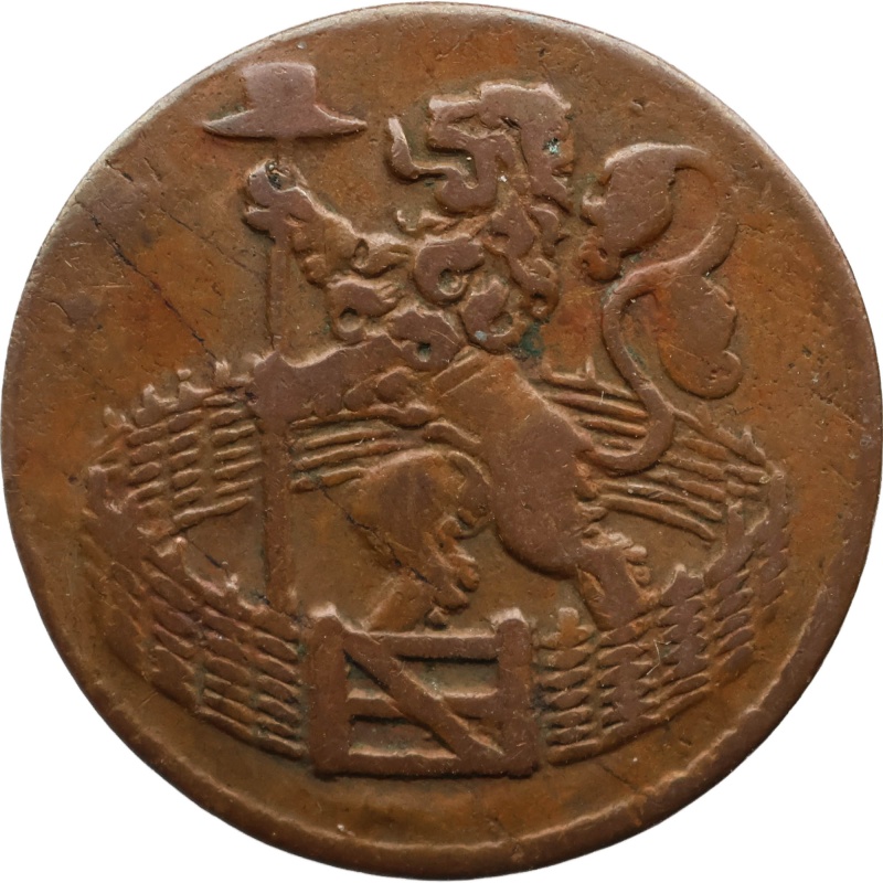 1766 1 Duit Province of Holland Netherlands Coin