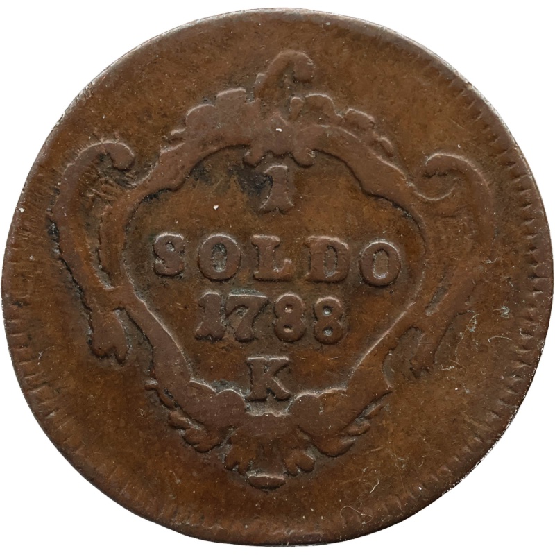 1788 K 1 Soldo County of Gorizia Italian State Leopoldo II Kremnitz Mint