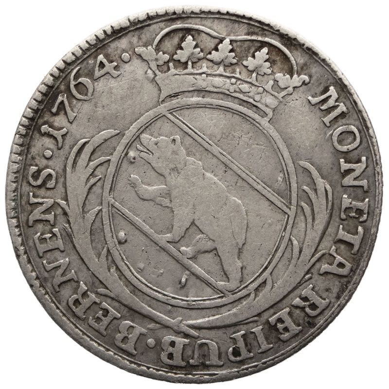 1764 20 Kreuzer Bern City Swiss Cantons Coin Silver