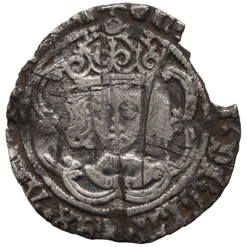 1495-1498 Henry VII Groat England Coin Facing Bust Class IIIb rosette stops