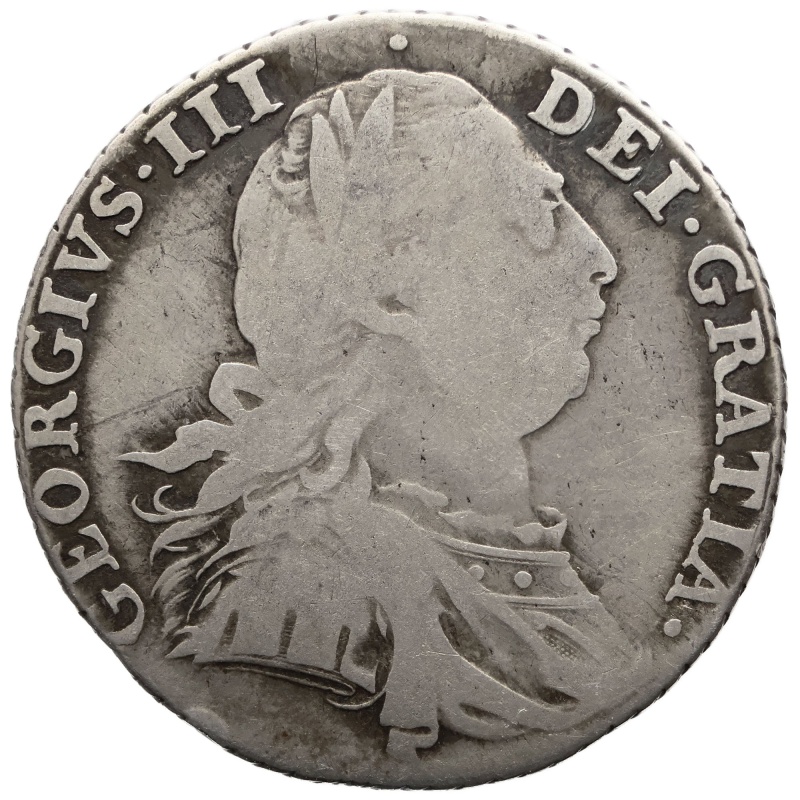 1787 Shilling George III Coin UK Silver