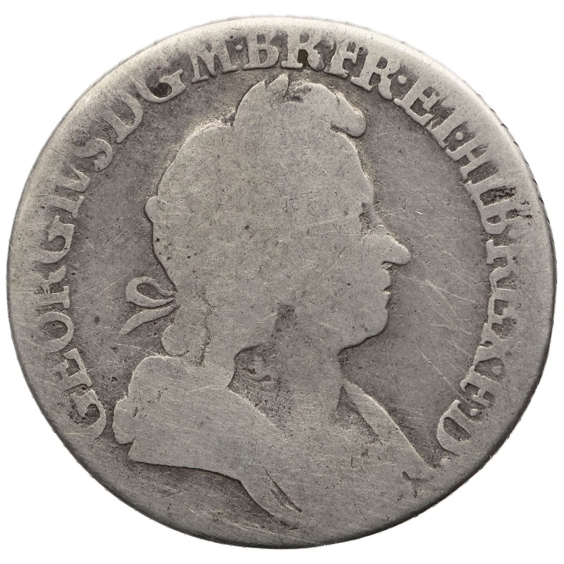 1723 Shilling George I Coin UK Silver SS and C in angles 2nd bust