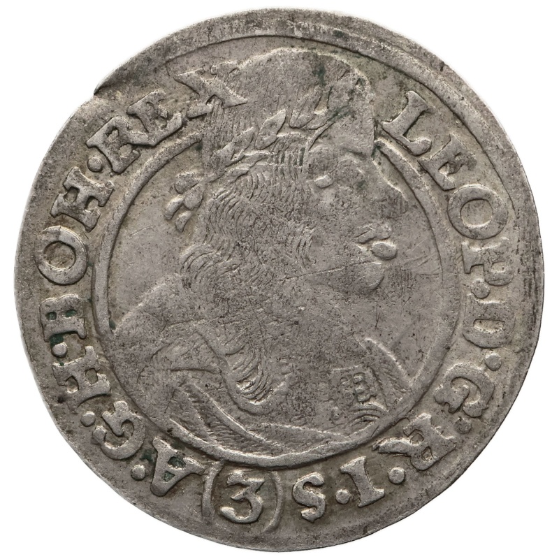 1665 SH 3 kreuzers Leopold I Silesia Coin Mint Wrocław