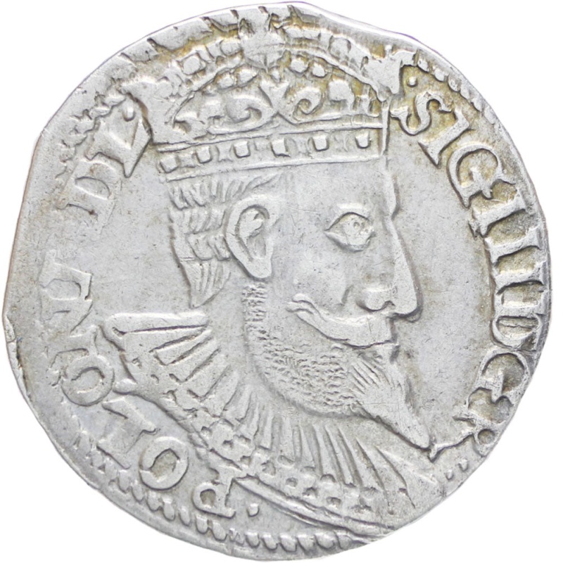 Polish–Lithuanian Commonwealth Sigismund III 1598 3 Grossus Trojak (3 grosze) Silver Coin