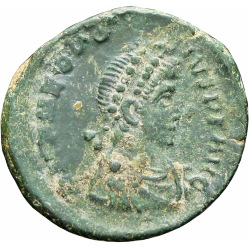 Roman Empire 379 - 395 Theodosius I Copper Nummus Constantinople mint
