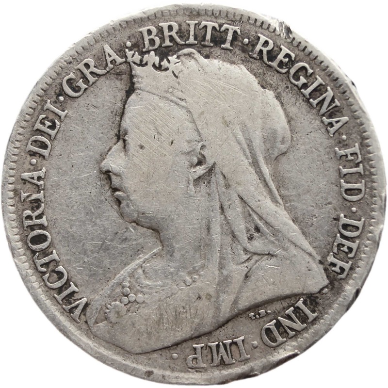 1899 Shilling Victoria Queen Coin Great Britain Silver British