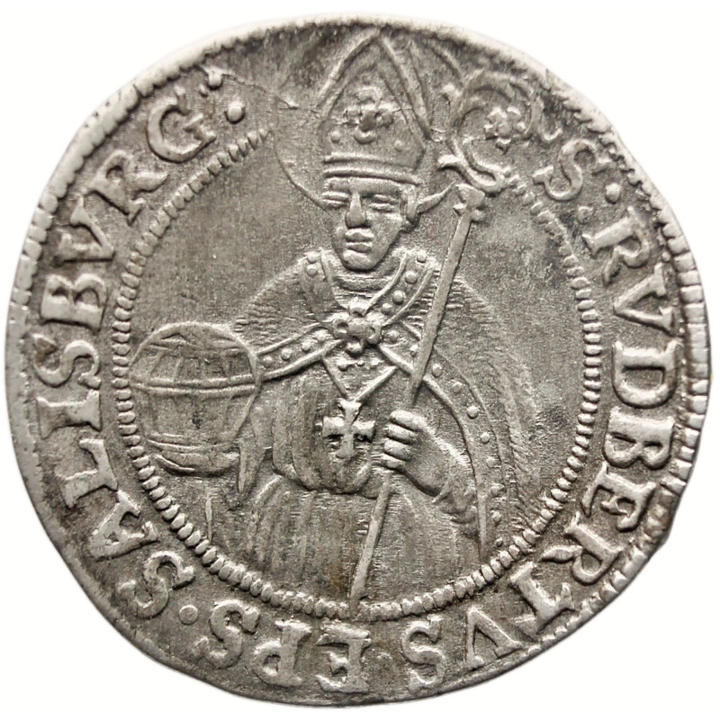 1678 3 Kreuzer Bishopric of Salzburg Austria Coin Max Gandolf von Kuenburg