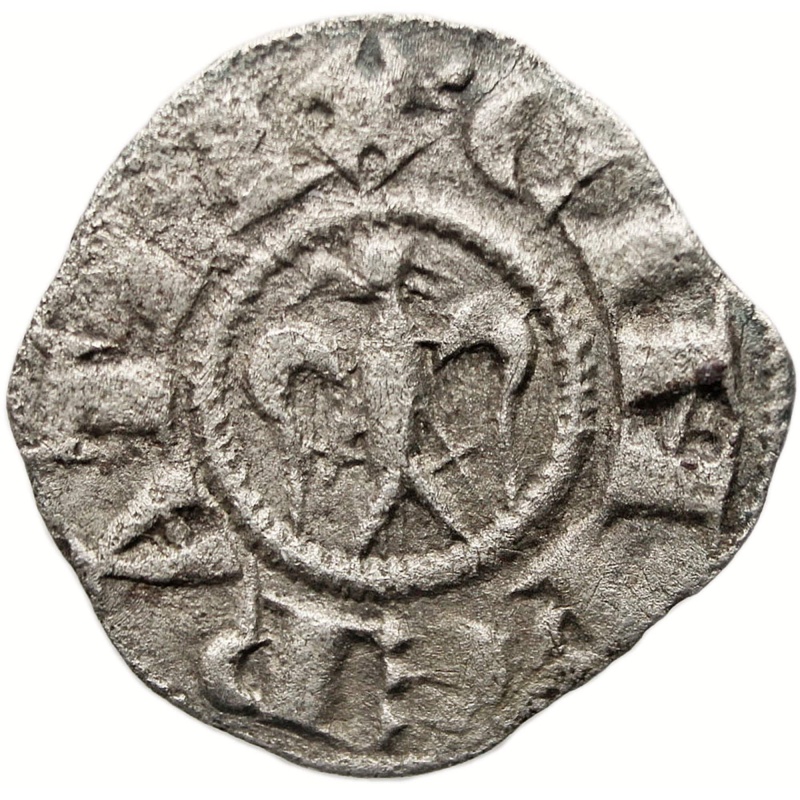 1194-1196 1 Denaro Henry VI and Constance Sicily Coin Italy