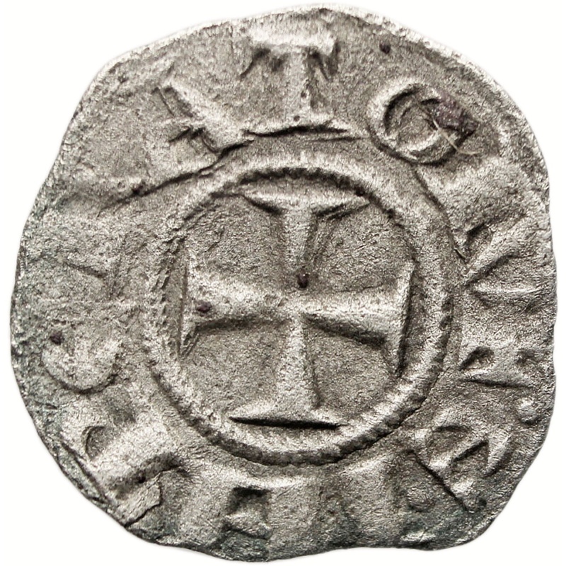 1194-1196 1 Denaro Henry VI and Constance Sicily Coin Italy