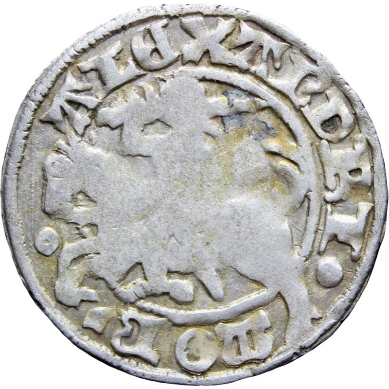 1495 - 1506 Coin Half Grosz / Half Groat Alexander I Jagiellon Lithuania Silver Coins Hammered Medieval Old Money Numismatic Europe