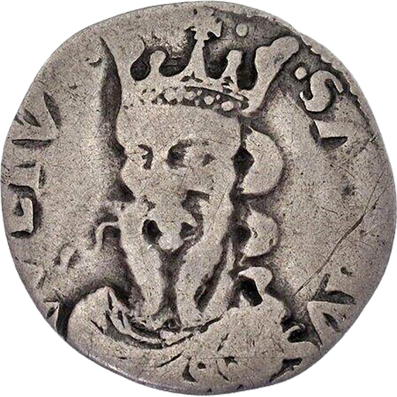 1519-1556 Grosso da 3 Bolognini Lucca Republic Coin Silver Charles V, Holy Roman Emperor