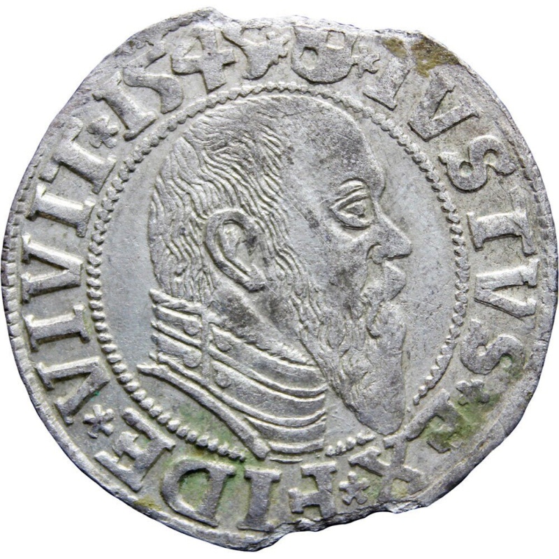 1545 Groschen Albrecht of Brandenburg German states Prussia Silver Coin Mint Königsberg