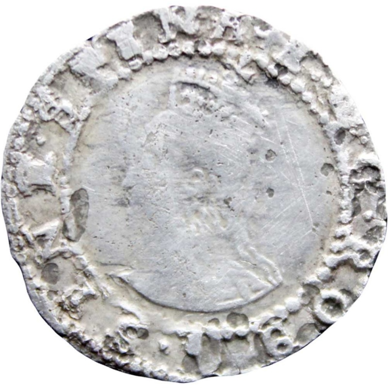 1601 – 1602 1 Penny Elizabeth I 7th issue England Silver Coin
