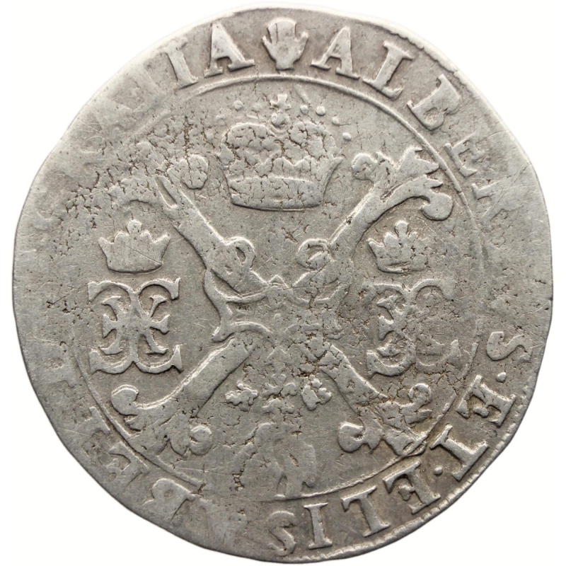 1612-1619 1/4 Patagon Spanish Netherlands Coin Albert & Isabella Silver