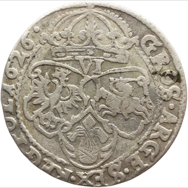 1626 6 Groschen Polish – Lithuanian Commonwealth Szostak Groszy Sigismund III Silver Coin