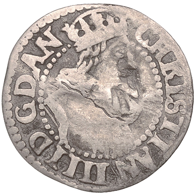 1630 4 Skilling Dansk Denmark Coin Christian IV Silver