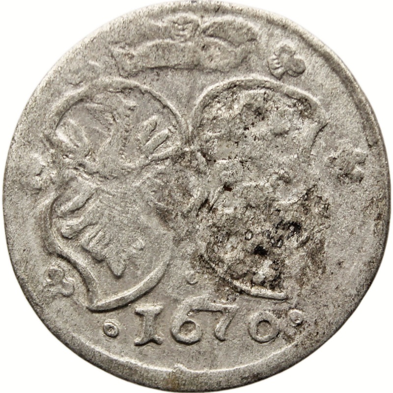 1670 1 Gröschel Duchy of Liegnitz-Brieg Silesia Coin Christian Silver