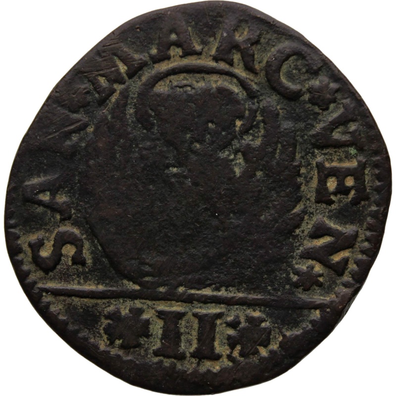 1691 - 1709 2 Soldi Dalmatia & Albania Republic of Venice Coin