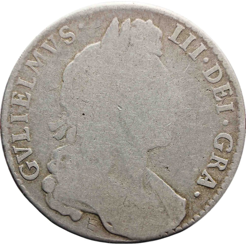 1697 Half Crown William III Coin Silver Great Britain