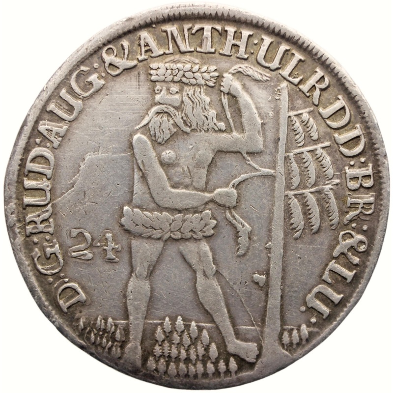 1701 24 Mariengroschen Brunswick-Wolfenbüttel Duke Anthony Ulrich Germany Coin Silver