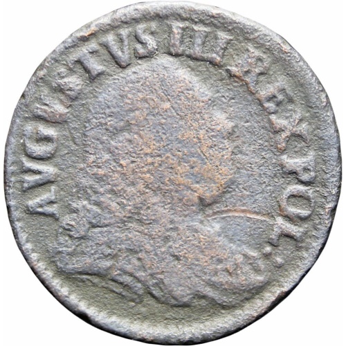 1751 Polish Lithuanian Commonwealth August III Szeląg Solidus Shilling Coin 1/3 Grosz