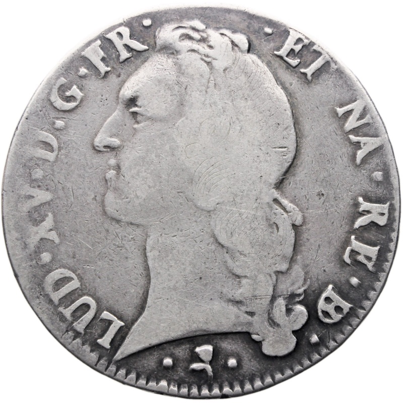 1768 Ecu France Coin Louis XV Silver