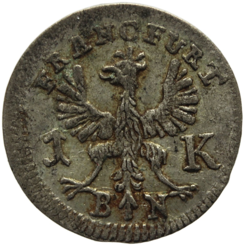 1773 1 Kreuzer Frankfurt Coin Germany Silver