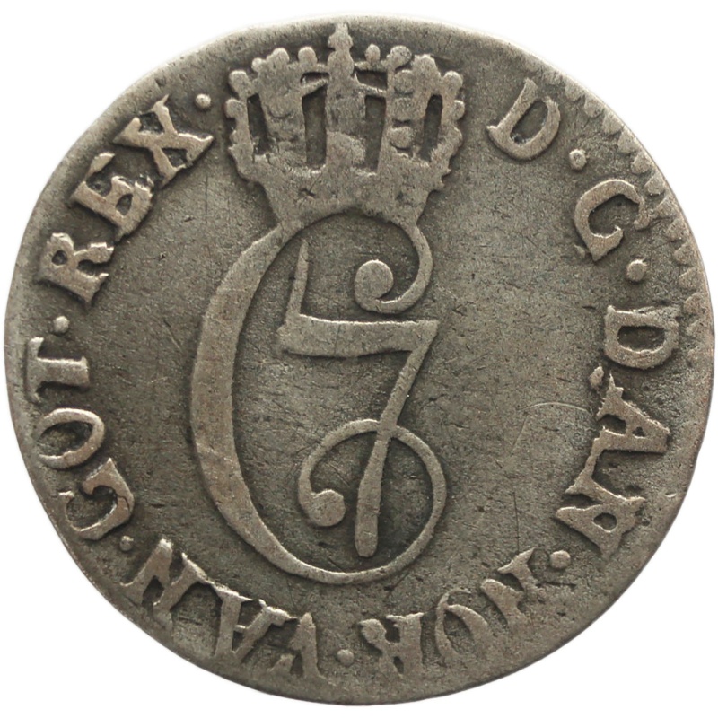 1781 2 Skilling Dansk Norway Coin King Christian VII