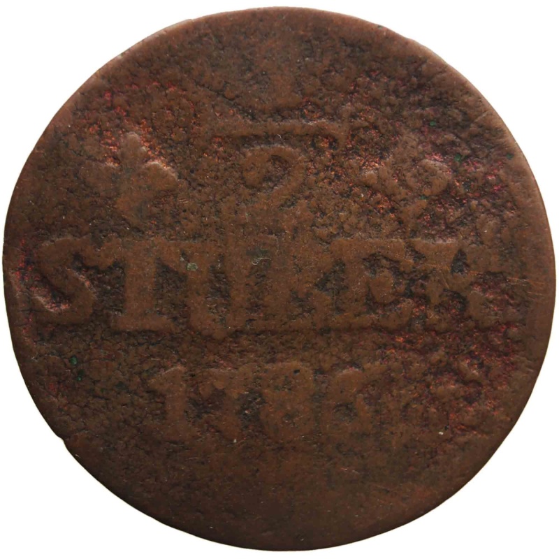 1786 PR 1/2 Stüber Coin Carl Theodor Germany Duchy of Jülich-Berg (German states)