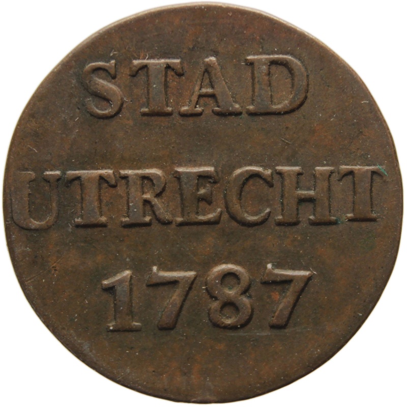 1787 Duit Utrecht Netherlands Coin