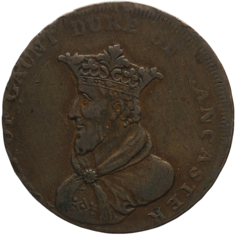 1794 Half Penny Token Lancaster John of Gaunt United Kingdom