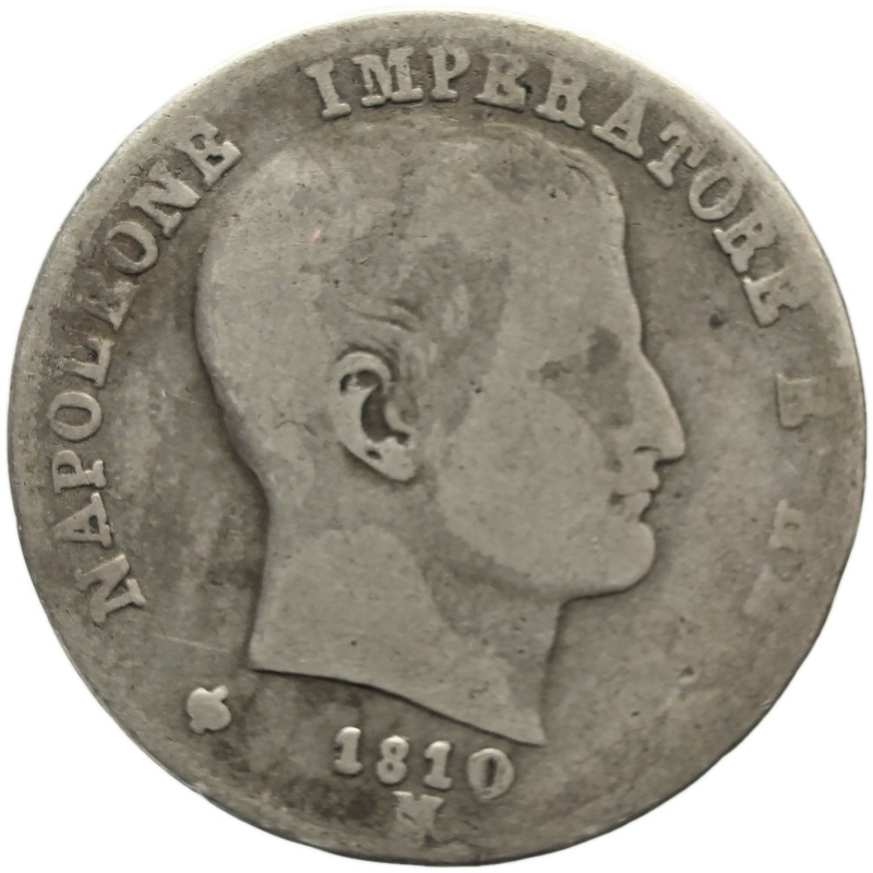 1810 1 Lira Kingdom of Italy Napoleon I Silver Coin