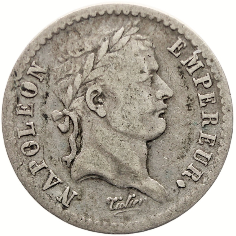 1812 A Half Franc France Coin Napoleon Bonaparte Silver Paris Mint