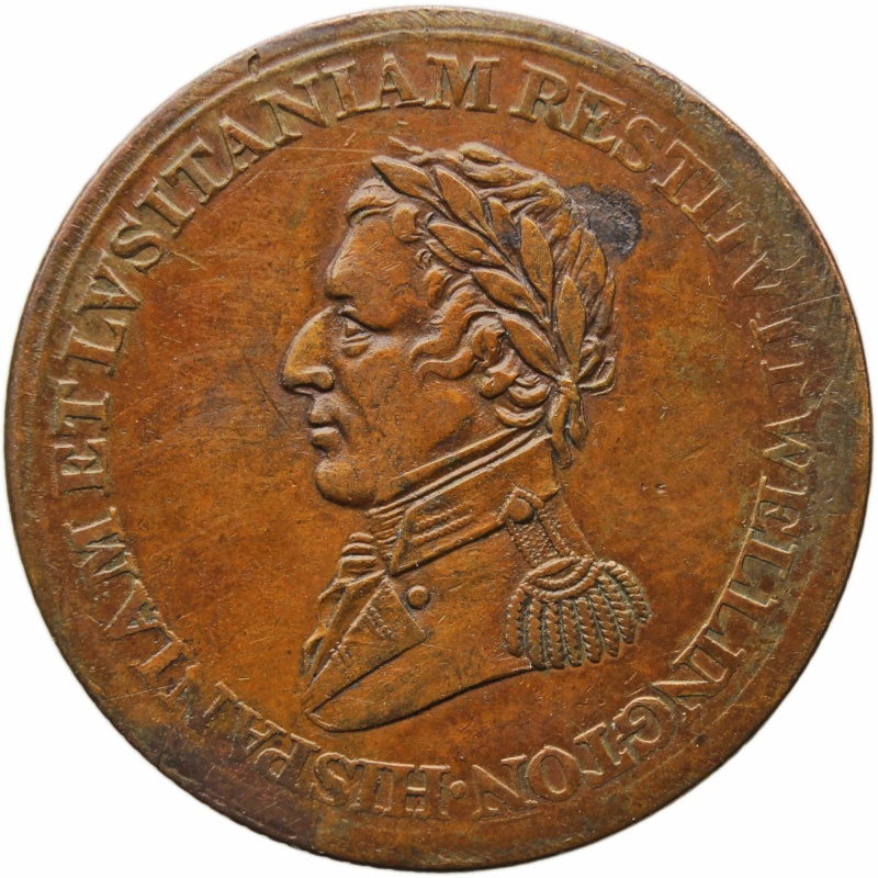 1812 Half Penny Canada Token Wellington Peninsular Salamanca