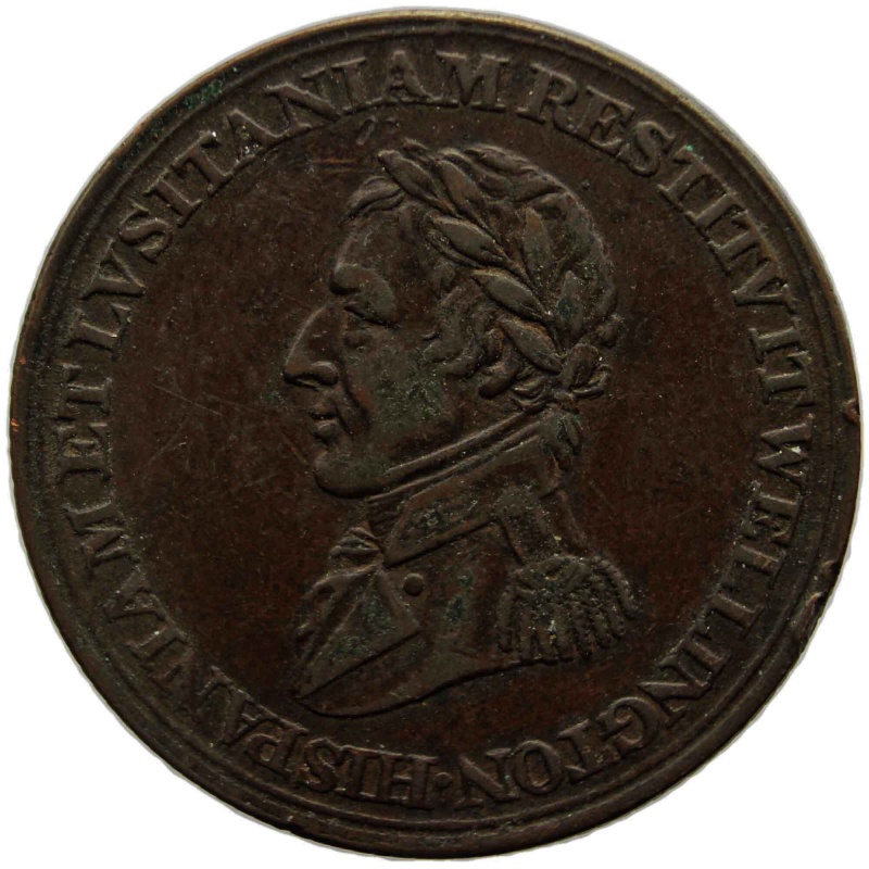 1812 Half Penny Canada Wellington Peninsular token to Madrid