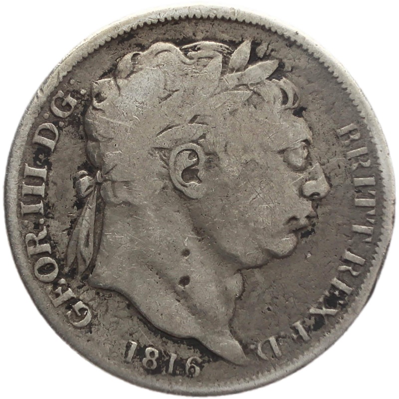 1816 Sixpence George III Great Britain Silver British Coin