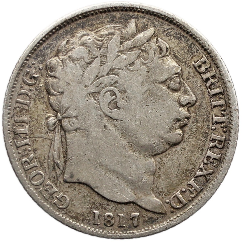 1817 Sixpence George III Great Britain Silver British Coin