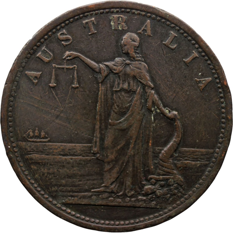 1820 1 Penny Australia Token Iredale & Co Sydney New South Wales