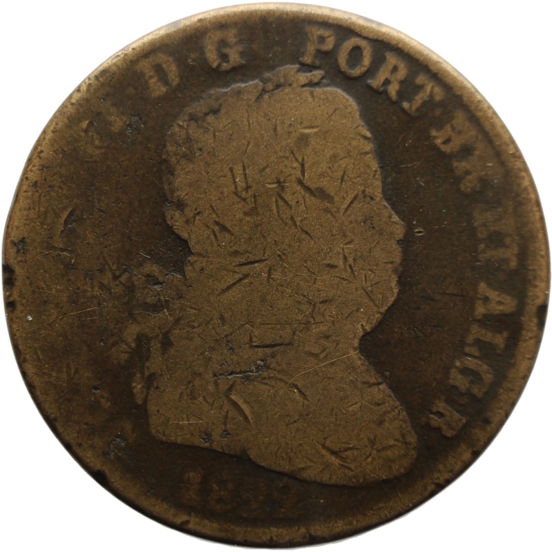 1822 Pataco 40 Reis Coin Portugal João VI