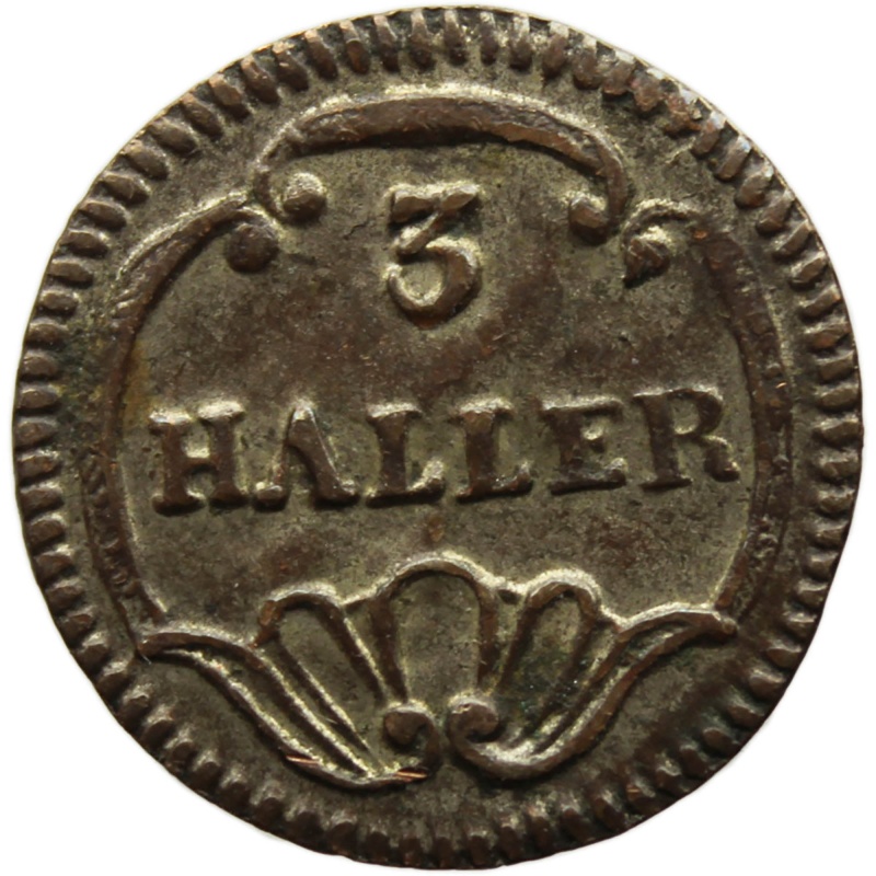 1827 - 1841 3 Haller Switzerland Coin Canton of Zürich