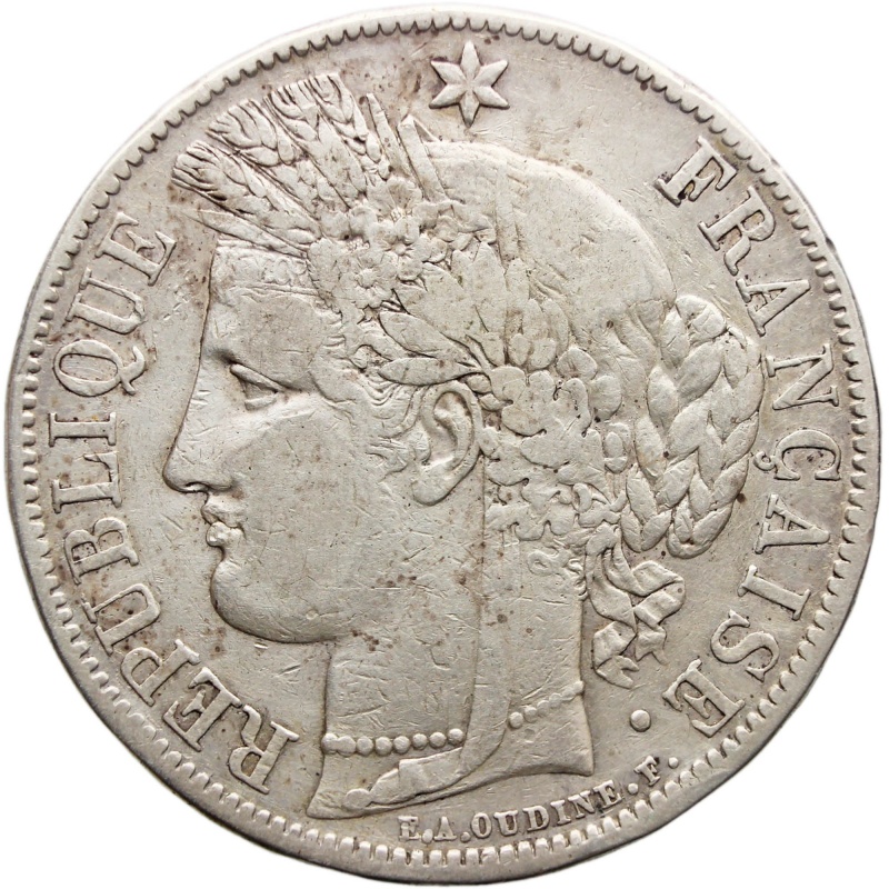 1850 5 Francs France Coin France Paris Mint