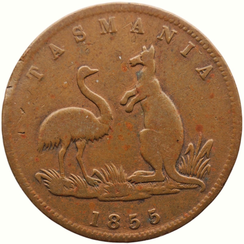 1855 1/2 Penny Australia Token Lewis Abrahams - Hobart, Tasmania