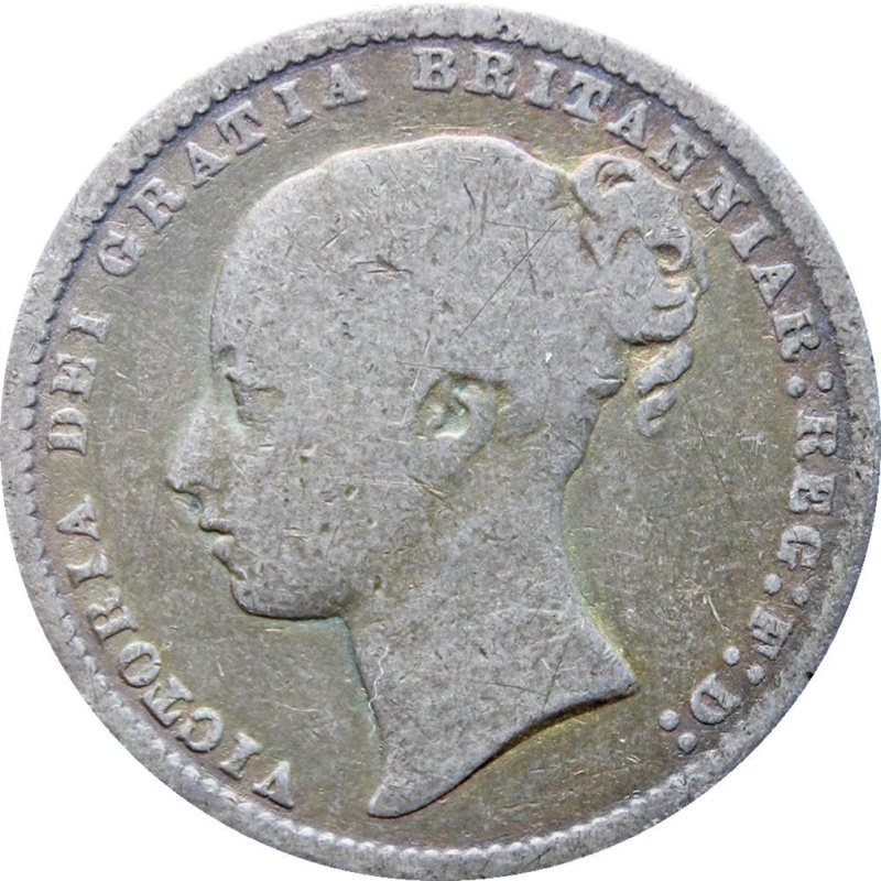 1875 Shilling Queen Victoria Great Britain Silver Coin